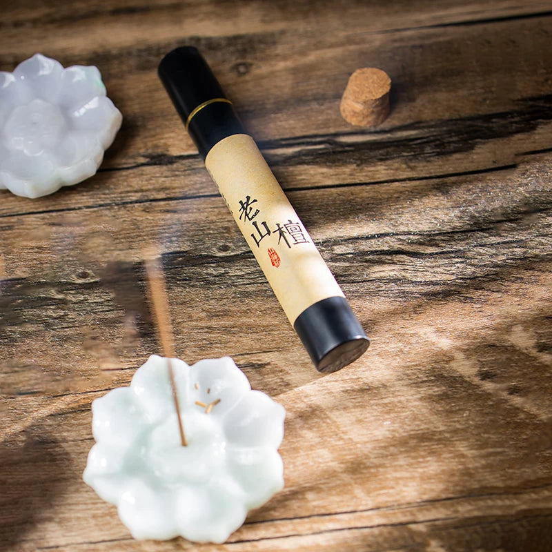 Natural Sandalwood Incense Sticks Handmade Pure Aroma Aromatic Air Purifying Long Lasting Calm Zen Tea Room Office Home Decor