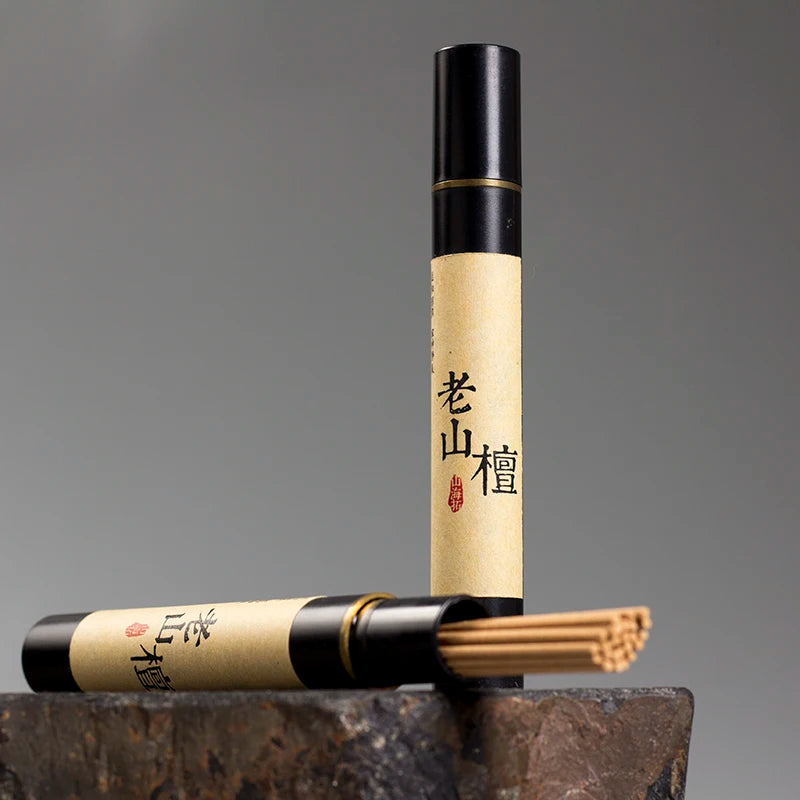 Natural Sandalwood Incense Sticks Handmade Pure Aroma Aromatic Air Purifying Long Lasting Calm Zen Tea Room Office Home Decor